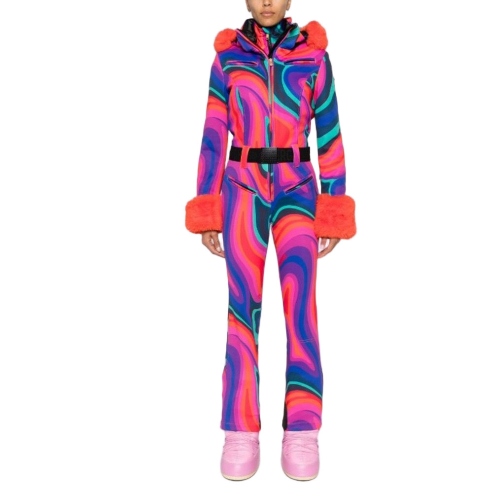 NWT Goldbergh Women's La Fête Faux Border Ski Suit - ABSINTHE RAINBOW - 36 (4) - Picture 3 of 7